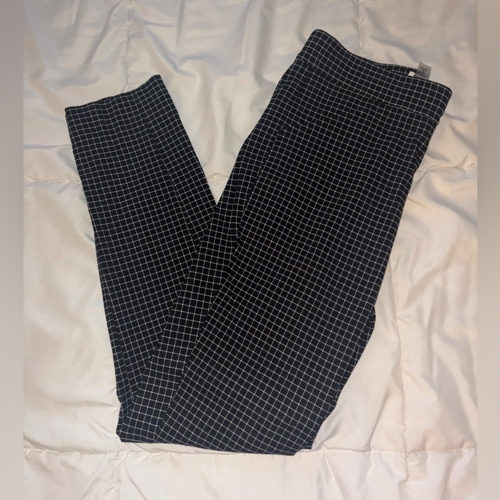 Anne Klein Black Checkered Women's Pants